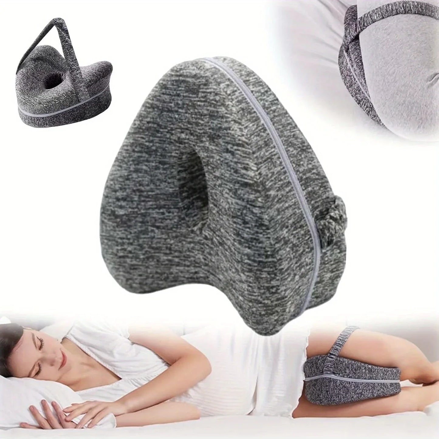 Memory Foam Knee Pillow with Side Sleeper Support - image 18