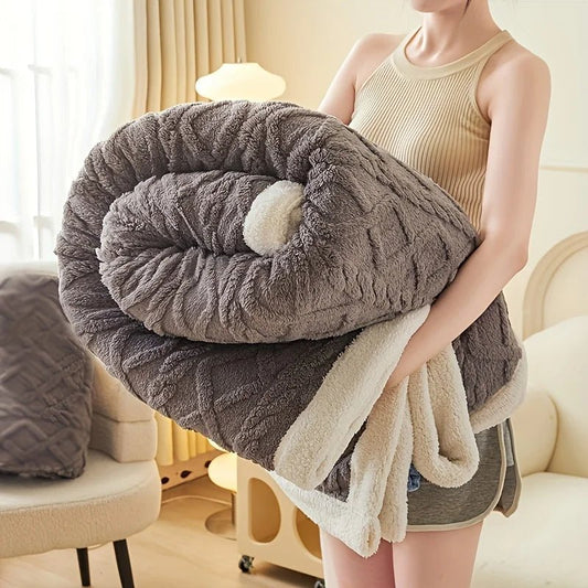 Jacquard Sherpa Weighted Blanket – 6 Lbs