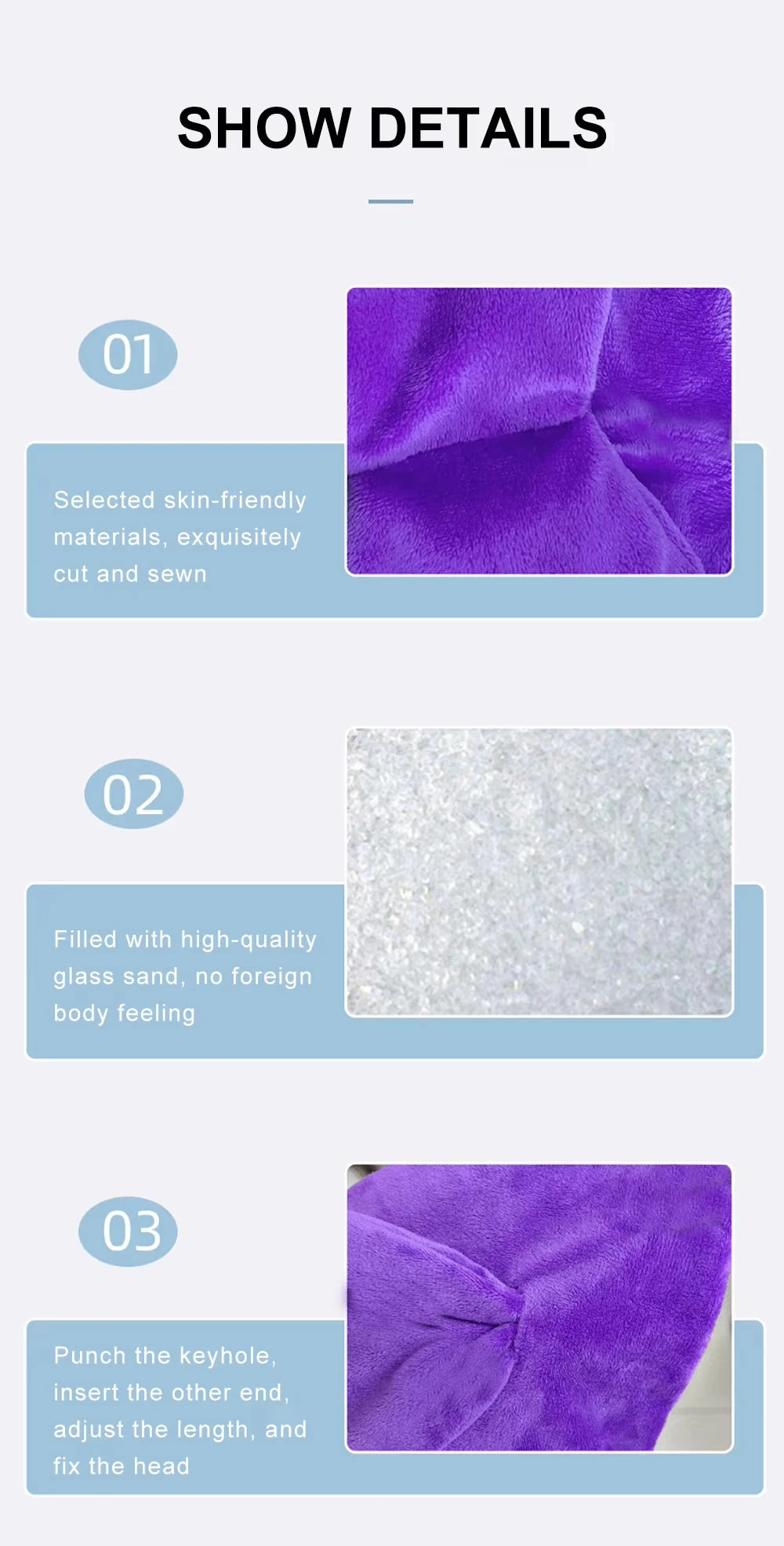 Weighted Eye Mask  Light Blocking good for travel - image 3