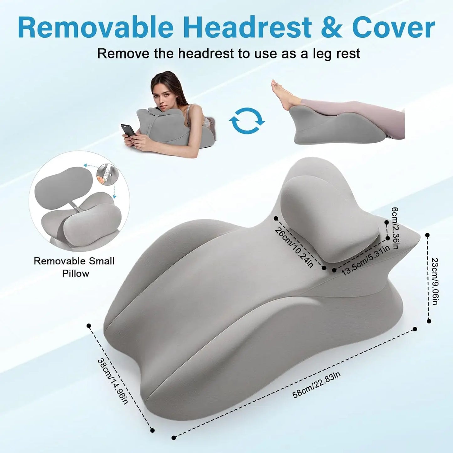 Memory Foam Wedge Pillow  Multi-Position - image 2