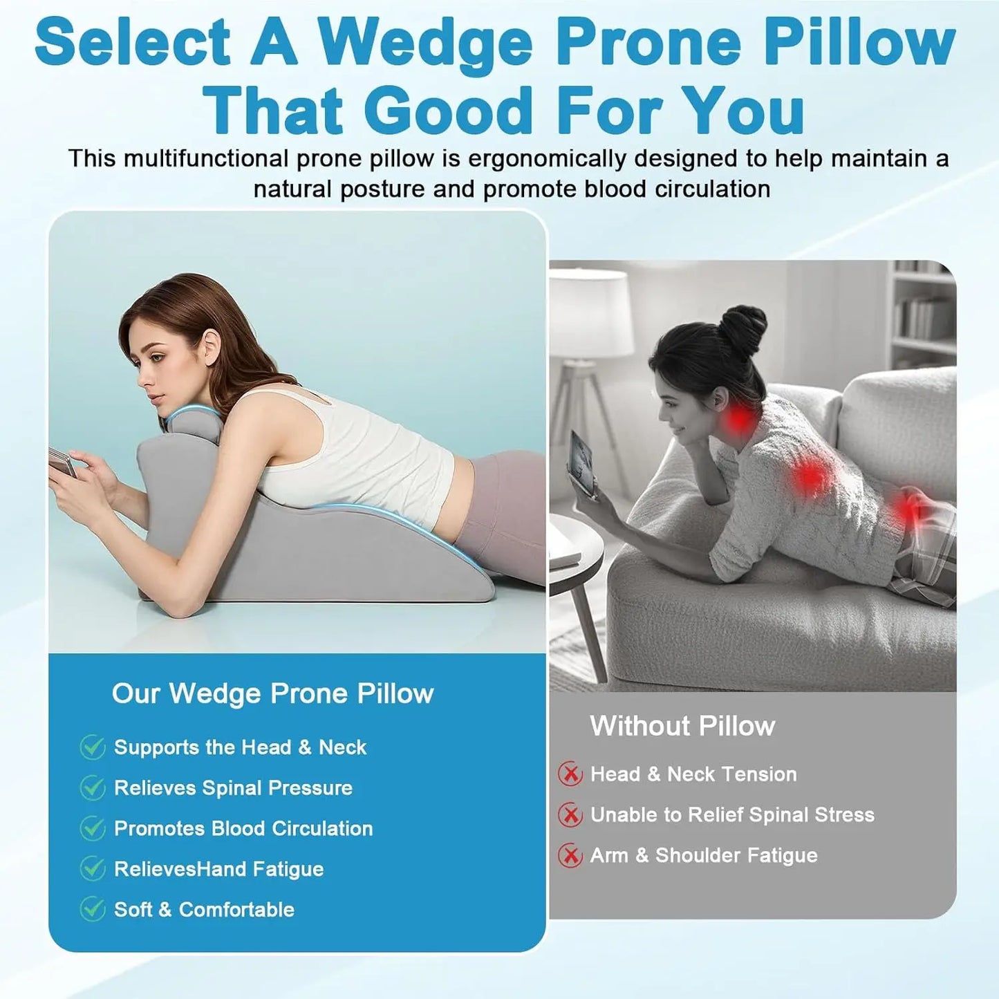 Memory Foam Wedge Pillow  Multi-Position - image 5