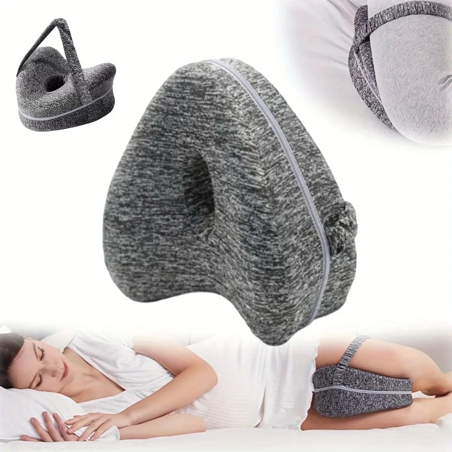 Memory Foam Knee Pillow with Side Sleeper Support - image 18