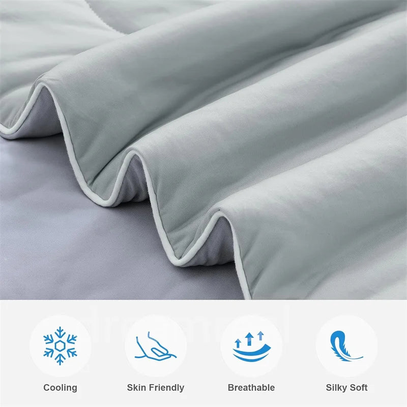 Cooling Summer Comforter – Lightweight, Smooth, Double-Sided Arc-Chill Fabric, Washable
