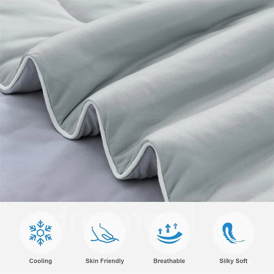Cooling Summer Comforter – Lightweight, Smooth, Double-Sided Arc-Chill Fabric, Washable