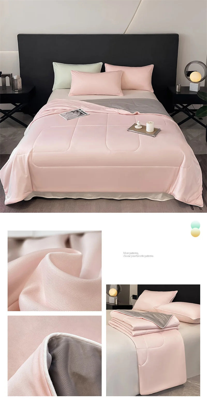 Cooling Summer Comforter – Lightweight, Smooth, Double-Sided Arc-Chill Fabric, Washable