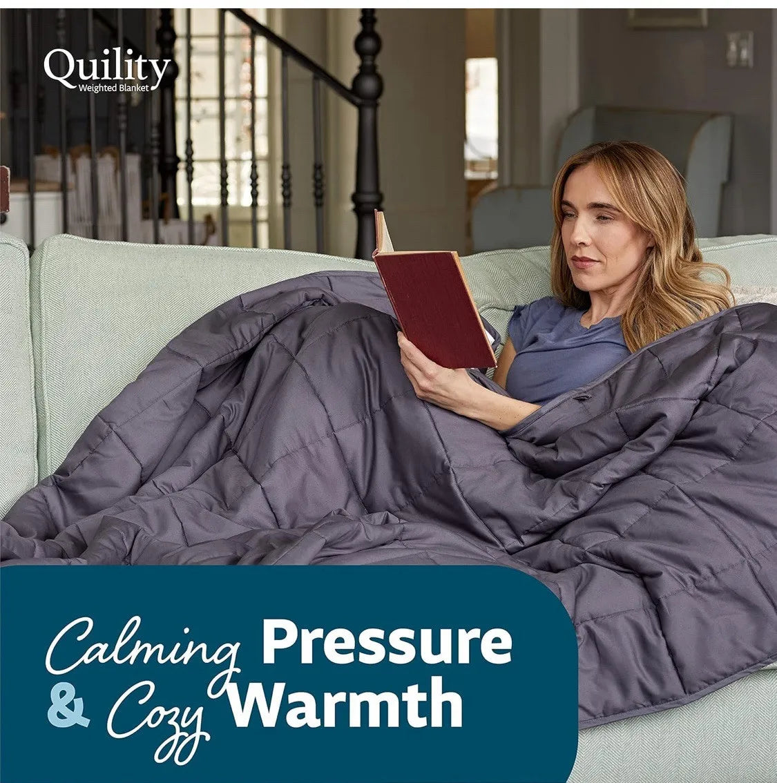 20 lbs Weighted Blanket for Adults, 60" x 80" Full Size – Gray, Soft & Comfortable – Relaxation & Stress Relief