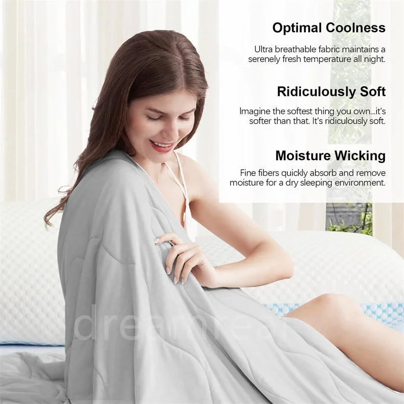 Cooling Summer Comforter – Lightweight, Smooth, Double-Sided Arc-Chill Fabric, Washable