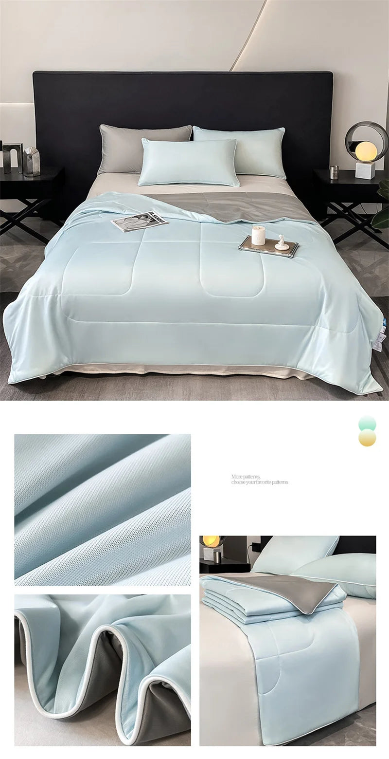 Cooling Summer Comforter – Lightweight, Smooth, Double-Sided Arc-Chill Fabric, Washable