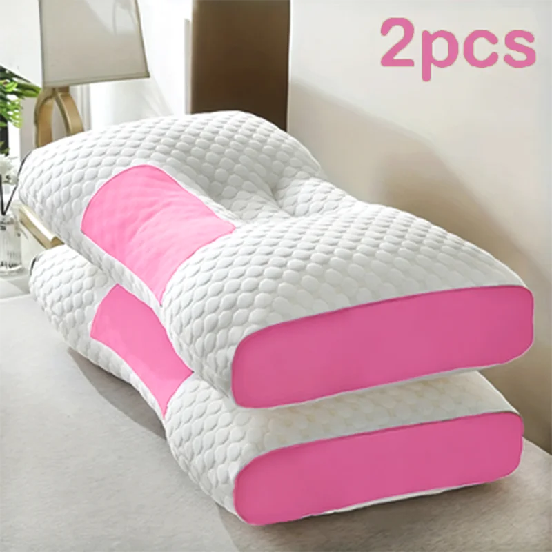 2-Pack Ergonomic Contour Neck Pillows – Adjustable Support, All-Season Comfort