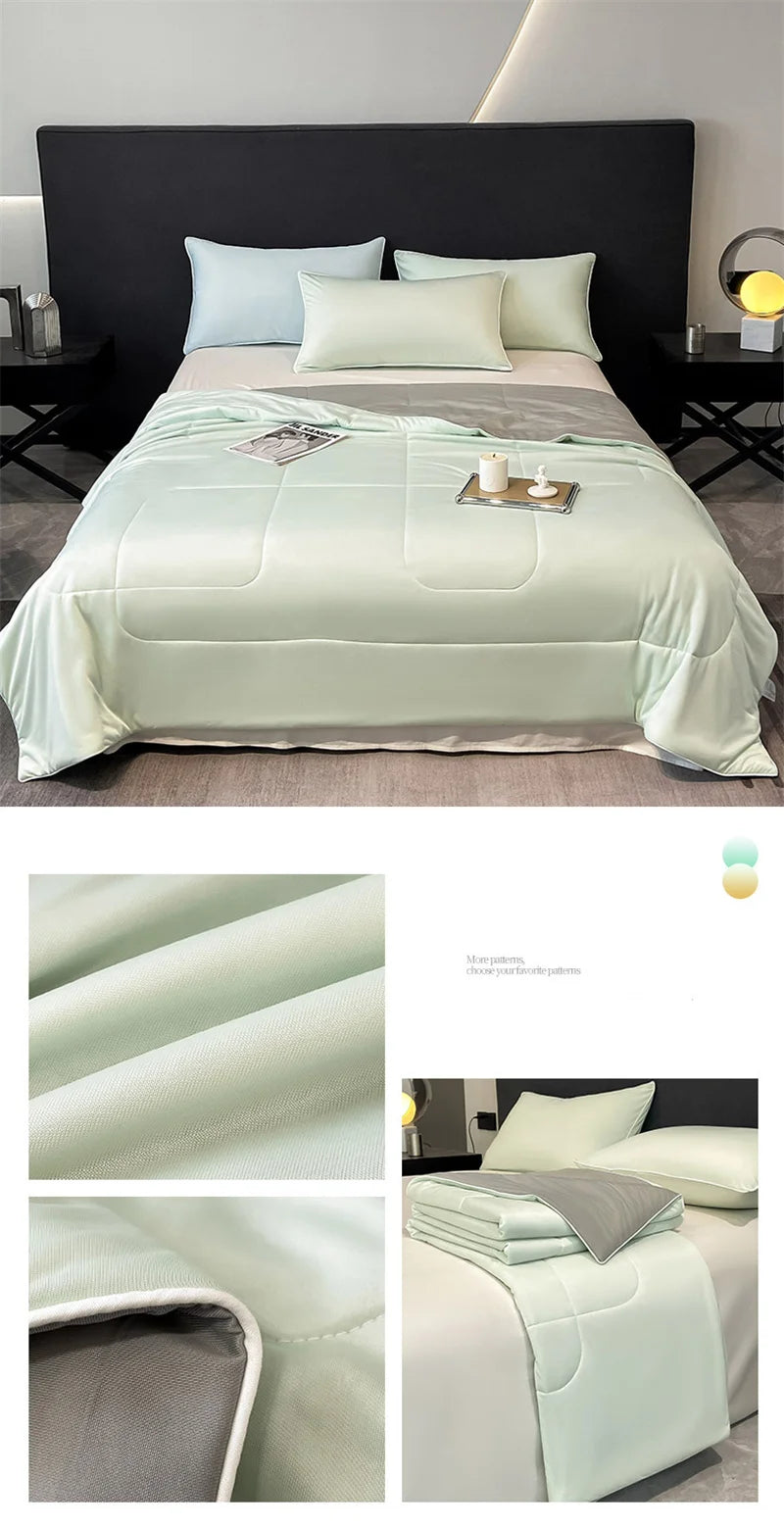 Cooling Summer Comforter – Lightweight, Smooth, Double-Sided Arc-Chill Fabric, Washable