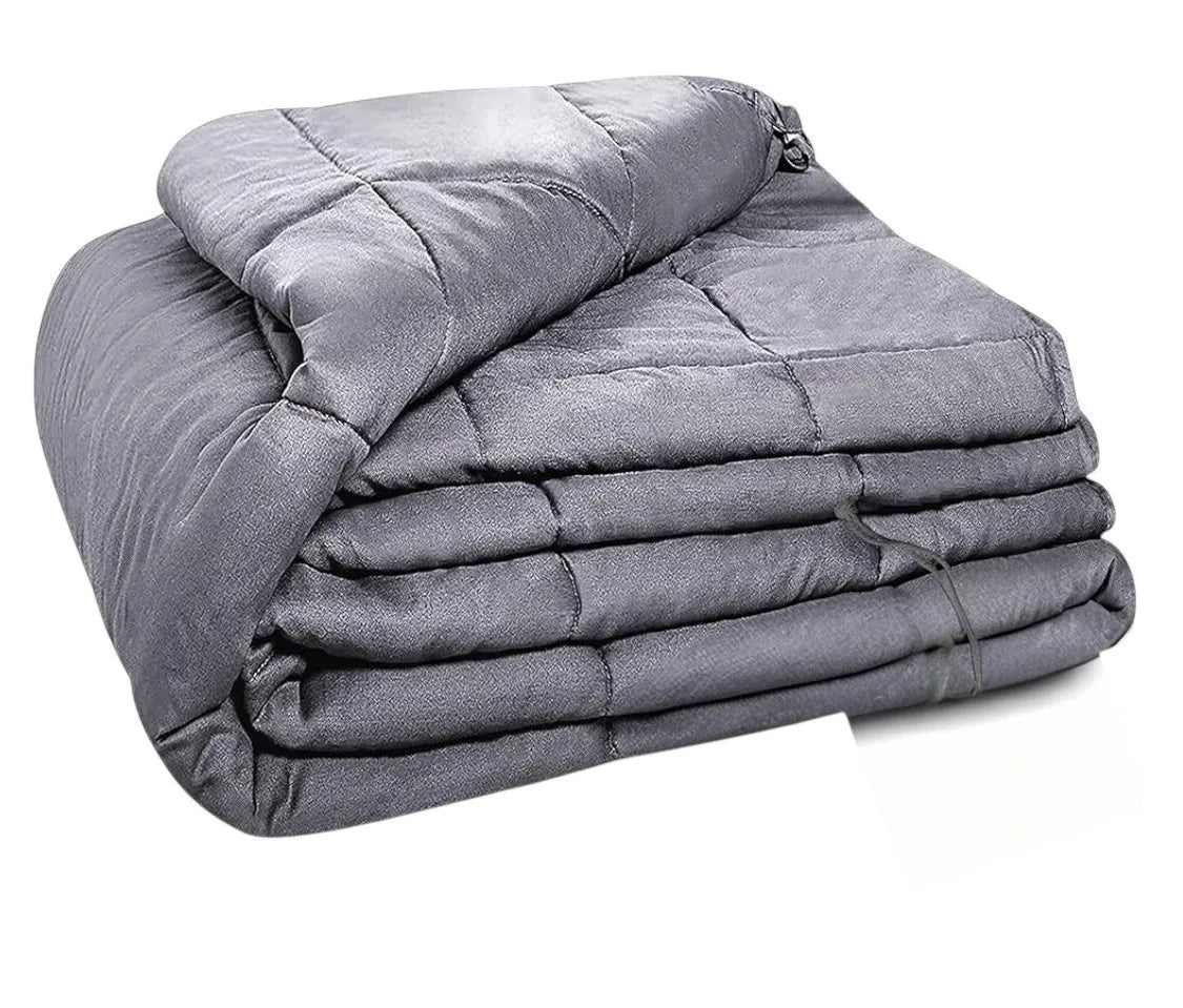 20 lbs Weighted Blanket for Adults, 60" x 80" Full Size – Gray, Soft & Comfortable – Relaxation & Stress Relief