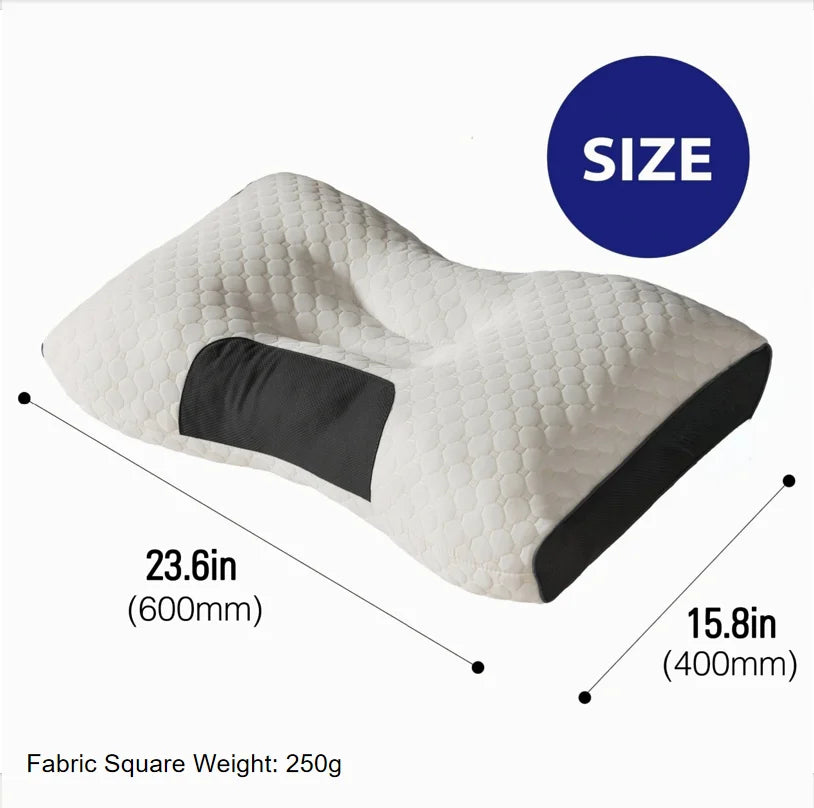 2-Pack Ergonomic Contour Neck Pillows – Adjustable Support, All-Season Comfort