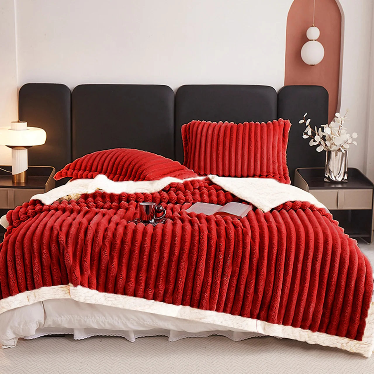 Weighted Fleece Sherpa Blanket - 8 Lbs - image 2