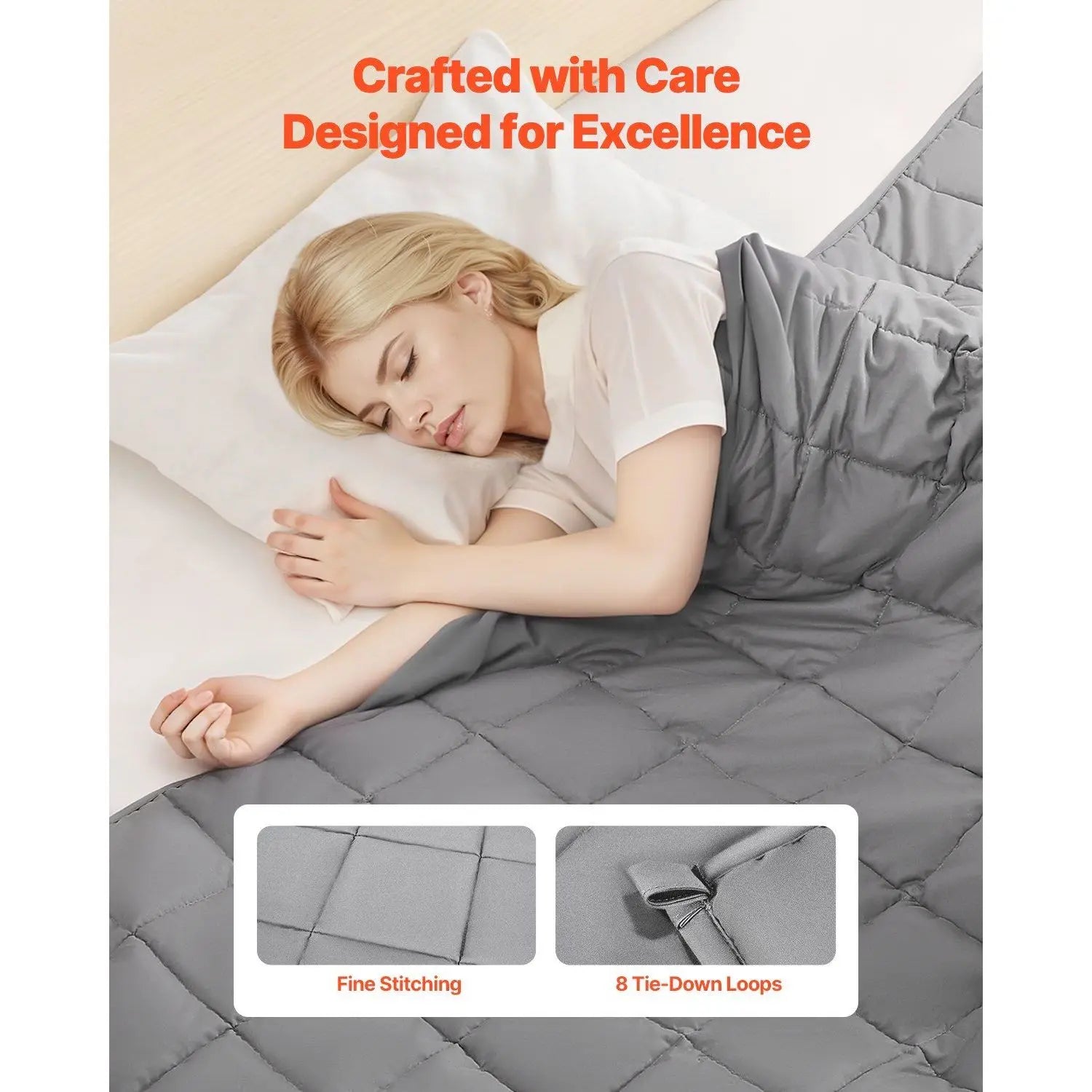 Queen Size Weighted Blanket 25 lbs Cooling Breathable - image 3