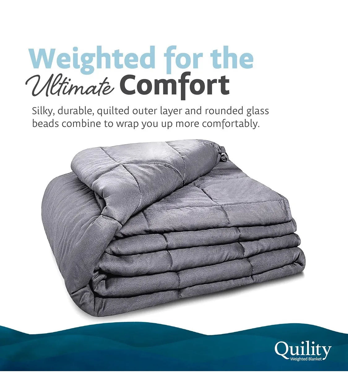 20 lbs Weighted Blanket for Adults, 60" x 80" Full Size – Gray, Soft & Comfortable – Relaxation & Stress Relief