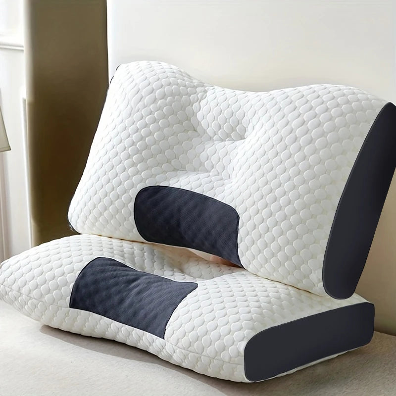 2-Pack Ergonomic Contour Neck Pillows – Adjustable Support, All-Season Comfort