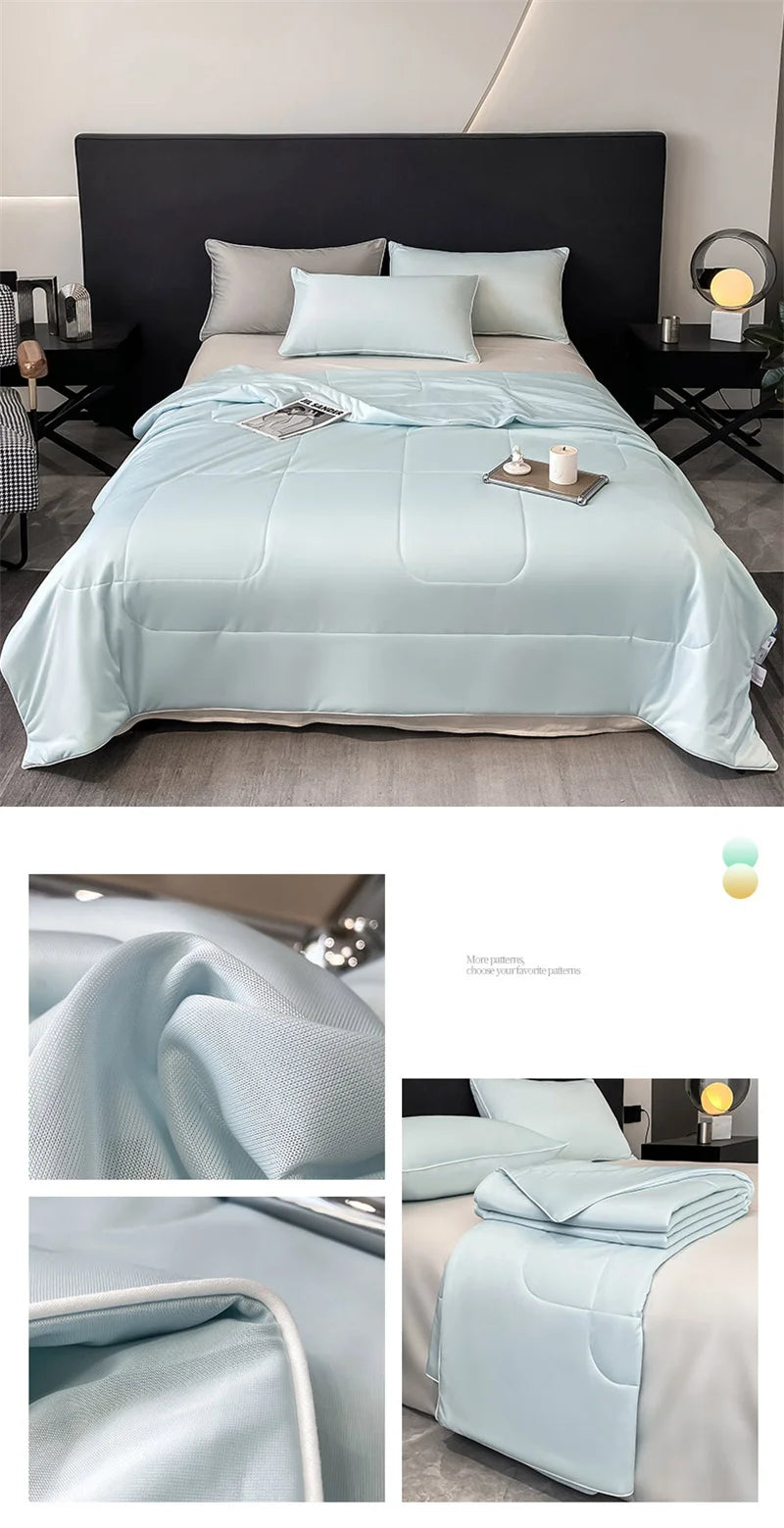 Cooling Summer Comforter – Lightweight, Smooth, Double-Sided Arc-Chill Fabric, Washable