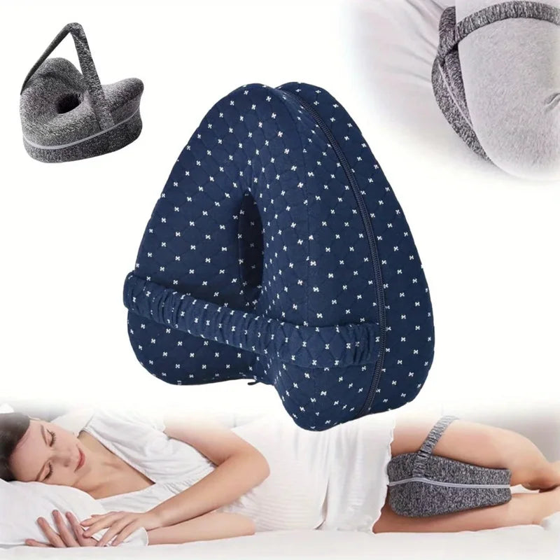 Memory Foam Knee Pillow with Side Sleeper Support - image 1