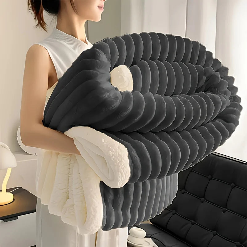Weighted Fleece Sherpa Blanket - 8 Lbs - image 9