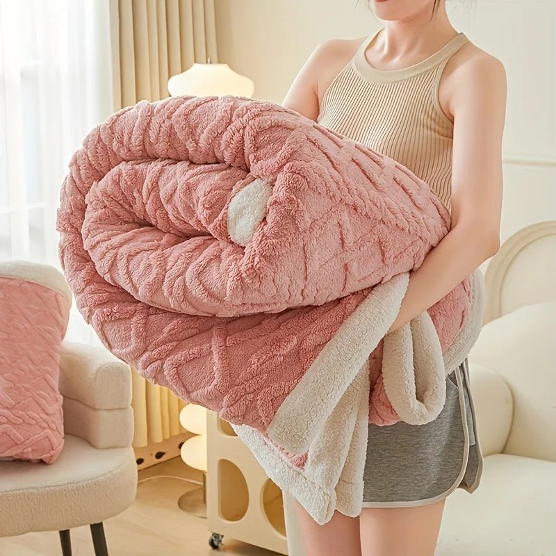 Jacquard Sherpa Weighted Blanket – 6 Lbs
