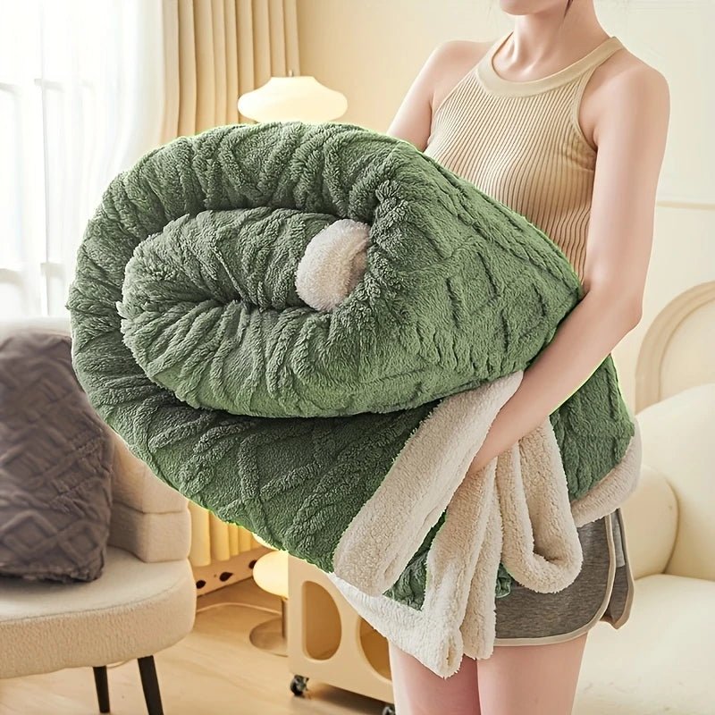 Jacquard Sherpa Weighted Blanket – 6 Lbs